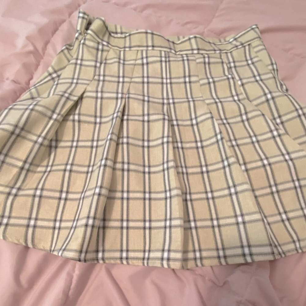 Dry Goods Pleated Plaid Skirt Size Large